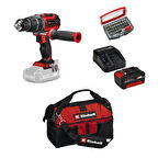 Einhell Tp-Cd 18/60 Li-I Bl Solo Darbeli Akülü Vidalama + 1 x 4 Ah Akü ve 32 Parça Bits Uç Seti (45/29 Kumaş Çanta)