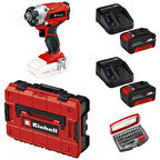 Einhell Te-Cı 18/1 Li - Solo Torklu Darbeli Matkap + 2 x 4 Ah Starter Kit Akü (Çanta ve Bits Uç Dahil)