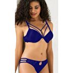 Le Jardin 5020 Silikonlu Taşlı Simli Sütyen Takım