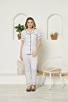 Alperi 78-07 Kısa Kol Düğmeli Pijama Takım