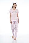 Estiva 22122 Kadın Kısa Kollu Viskon Pijama Takımı
