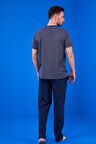 PJS 23323 Erkek Ropdöşambır + Pijama Takım + Şort Takım 5'li Pijama Takım