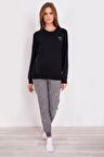 Arnetta 2180 Smile Siyah Kadın Uzun Kol Pijama Takım