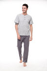 Pijadore Erkek 1403 Erkek Kısa Kollu Desenli Pijama Takım