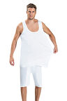 Jiber 180 Büyük Beden Erkek Pamuklu Beyaz 2'li Atlet