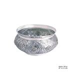 Çiçek Desenli Gümüş Şekerlik