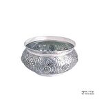 Çiçek Desenli Gümüş Şekerlik