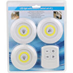 Uzaktan Kumandalı Yapışkanlı 3'lü Led Spot Lamba