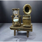 Gramofon Biblolu Kum Saati