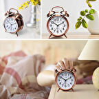 Nostaljik Metal Çalar Masa Saati Orta Boy