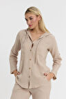 Müslin Kapüşonlu Gömlek-Kadın Kapüşonlu Gömlek-1030