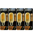 (4 Adet) Heka 6W (48W) 2500K (Günışığı) E27 Duylu (Kalın Duy) Şeffaf Led Ampul