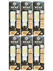 (6 Adet) Heka 5W (37W) 6500K (Beyaz Işık) G9 Duylu Dim Edilebilir Led Kapsül Ampul