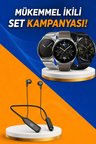 Alarm ve Titreşim Özellikli Akıllı Saat ve Mikrofonlu Kablolu Bluetooth Kulaklı