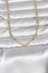 CM 14K Gold Renk Lazer Kesim Zincirli Model 60 cm Kadın Kolye 5886