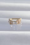 Pirinç Gold Renk Zirkon Taş Kaplama Earcuff Küpe 5886