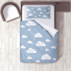 Mavi Bebek, Çocuk Odası Micro Pamuk Saten Tek Kişilik Nevresim Takımı Model 0019