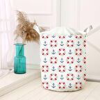 Beyaz Bebek Çocuk Odası Katlanabilir Kirli Çamaşır ve Oyuncak Sepeti Model 0037