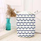 Beyaz Bebek Çocuk Odası Katlanabilir Kirli Çamaşır ve Oyuncak Sepeti Model 0037