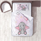 Pembe Bebek, Çocuk Odası Micro Pamuk Saten Tek Kişilik Nevresim Takımı Model 0061