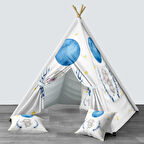 Beyaz Bebek, Çocuk Odası Minderli/Mindersiz Oyun Evi, Çadırı Model 0066