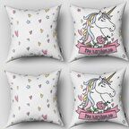 HET Concept Beyaz Bebek, Çocuk Odası Yastık Kırlent Kılıfı 43x43cm Model 0069