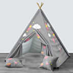 Gri Bebek, Çocuk Odası Minderli/Mindersiz Oyun Evi, Çadırı Model 0121