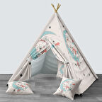 Beyaz Bebek, Çocuk Odası Minderli/Mindersiz Oyun Evi, Çadırı Model 0159
