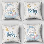 HET Concept Mavi Bebek, Çocuk Odası Yastık Kırlent Kılıfı 43x43cm Model 0164