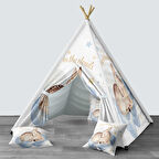 Beyaz Bebek, Çocuk Odası Minderli/Mindersiz Oyun Evi, Çadırı Model 0207