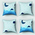 HET Concept Mavi Bebek, Çocuk Odası Yastık Kırlent Kılıfı 43x43cm Model 1343