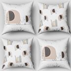 HET Concept Beyaz Bebek, Çocuk Odası Yastık Kırlent Kılıfı 43x43cm Model 1368