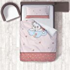 Açık Pembe Bebek, Çocuk Odası Micro Pamuk Saten Tek Kişilik Nevresim Takımı Model 1436