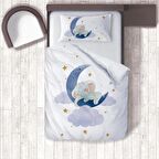 Beyaz Bebek, Çocuk Odası Micro Pamuk Saten Tek Kişilik Nevresim Takımı Model 1489
