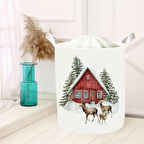 HET Concept Beyaz Yeni Yıl Serisi Katlanabilir Oyuncak ve Hediye Sepeti Model 41001