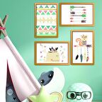 Çerçeve Ahşap Set Bebek Çocuk Yatak Odası Ev Dekorasyon Model 035