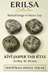 Sertifikalı Kivi Jasper Taşı Kütle 35 40 mm Ruhsal Denge ve Huzur Taşı