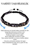 Sertifikalı Dikdörtgen Kesim Siyah Varisit Taşı Bileklik