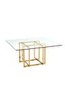Scarlet Gold Metal & Cam Kare Yemek Masası