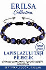 Sertifikalı Fasetli Terahertz Lapis Lazuli Taşı Bileklik – Bilgelik ve İç Huzur