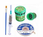RELIFE RL-402 Krem Lehim Paste 40G Ve Flux Lehim Toplama Ve CP 3015 Emme Teli SetiX1