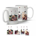 4 Fotoğraflı Kişiye Özel Baskılı Kupa Bardak