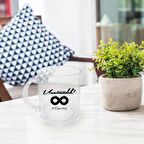 Atatürk 10 Kasım Özel Baskılı Şeffaf Cam Kupa Bardak HK2302