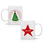 Kişiye Özel Yeniyıl 2023 Baskılı Porselen Beyaz Kupa Bardak HK2366