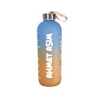 Kişiye Özel Renkli 1 LT Motivasyon Cam Su Matarası HK2705