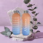 Kişiye Özel Renkli 1 LT Motivasyon Cam Su Matarası HK2706