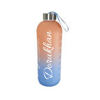 Kişiye Özel Renkli 1 LT Motivasyon Cam Su Matarası HK2706