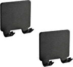 Microcase Alüminyum Yapışkanlı Paslanmaz Traş Bıçağı Tutucu Askısı 2 Adet - SİYAH AL5017