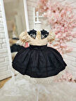 Siyah Yakalı Kız Bebek Elbisesi,Doğum günü elbise,fotoğraf çekim elbise,0-12 Yaş Uygun