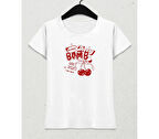 Cherry Sweet But Explosive – Feminine Fit T-Shirt Beyaz